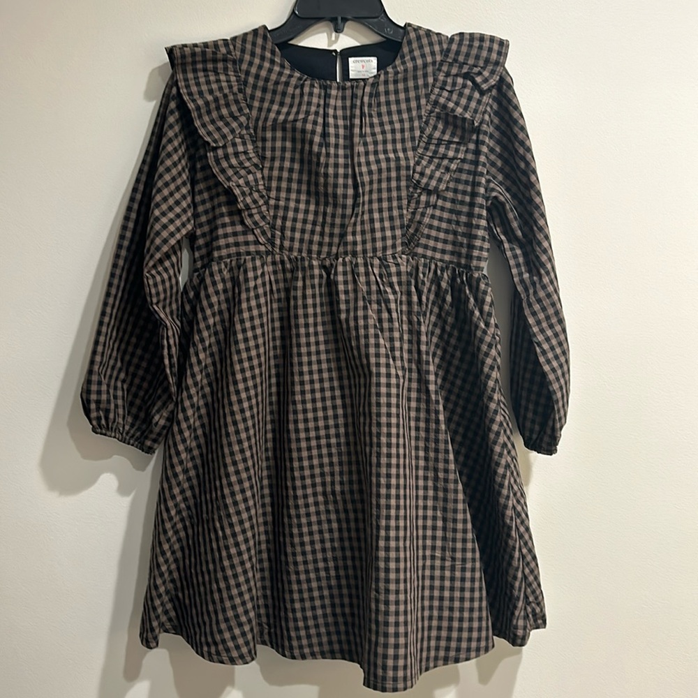 NWOT Crewcuts - girls long sleeve ruffle shoulder dress - size 12